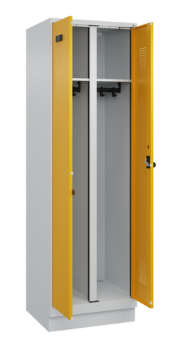 C+P Armadietto bianco e nero Evolo PLUS con doppio scomparto e zoccolo