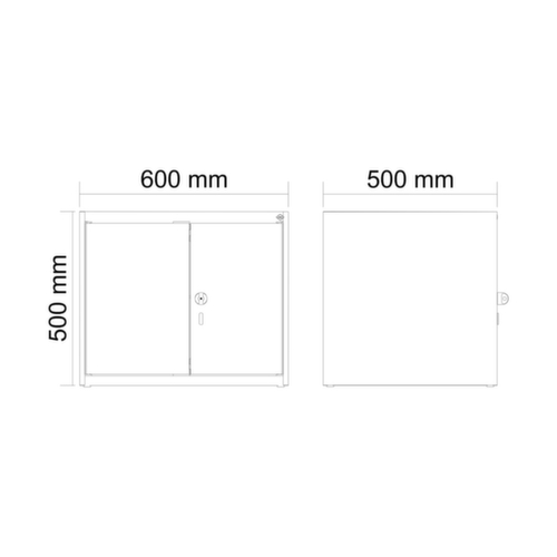 Armadio superiore per armadietto bianco e nero