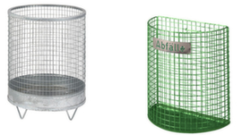 Contenitore in rete metallica con base chiusa