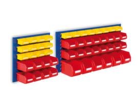 Pannello scanalato con cassetti a giorno