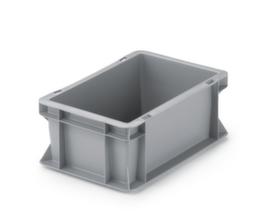 Contenitori impilabili Euronorm con foro maniglia chiuso, grigio, capacità 5 l
