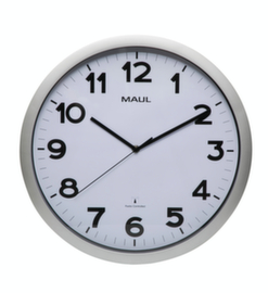 MAUL Radio orologio da parete MAULstep, con numeri arabi, Ø 400 mm