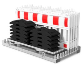 Schake Set di recinzione in plastica di colore bianco/rosso