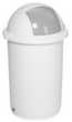 VAR raccoglitore di materiale riciclabile a tenuta di liquidi, 50 l, bianco, coperchio argento
