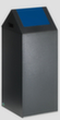 VAR Raccoglitore di materiale riciclabile WSG 55 S con coperchio girevole, 60 l, argento antico, coperchio RAL5010 blu genziana