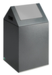 VAR Raccoglitore di materiale riciclabile WSG 40 S con coperchio girevole, 43 l, argento antico, coperchio argento