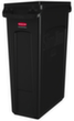 Rubbermaid Raccoglitore riciclabile Slim Jim® con condotti di ventilazione, 87 l, nero