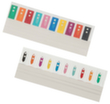 BOI listello linguette di segnalazione, bianca con marcatori multicolori