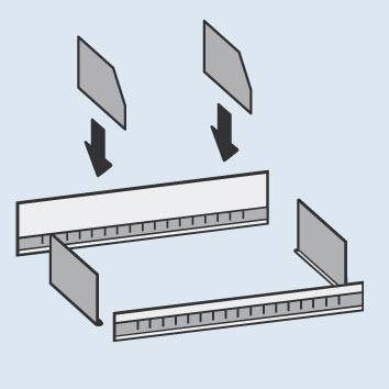 hofe Divisorio per scaffalature senza viti