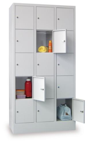 PAVOY Armadio spogliatoio Basis grigio chiaro con fino a 20 scomparti
