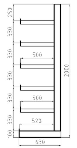 META Cremagliera universale a sbalzo Atlas ST