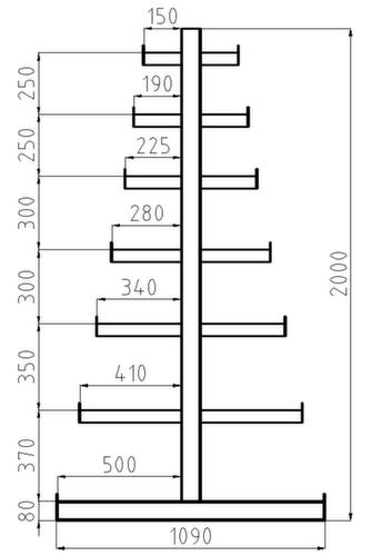 META Cremagliera universale a sbalzo Atlas ST
