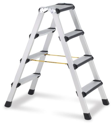 ZARGES Scaletta versione NL, 2 x 4 gradini in lamiera bugnata con imbottitura