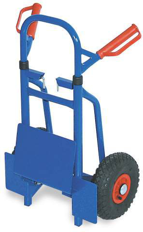 carrello di impilaggio pieghevole, carico massimo 150 kg, gommatura in aria