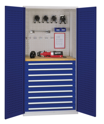 Kappes Armadio da officina RasterPlan® con piano di lavoro, 9 cassetto(i)