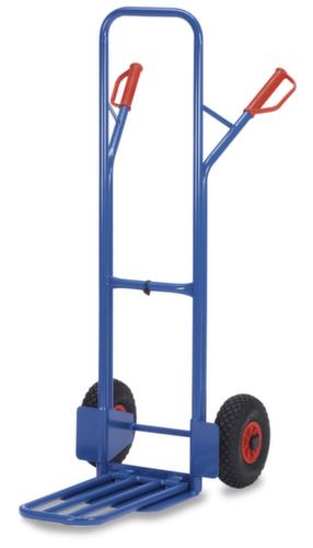 fetra carrello per casse con pala pieghevole, carico massimo 300 kg, gommatura in aria
