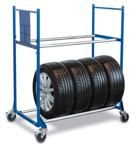 VARIOfit Carrello porta pneumatici per 8 pneumatici, carico max. 300 kg, 2 piani