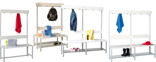 PAVOY Panchina fasciatoio Basis grigio chiaro con doghe in plastica