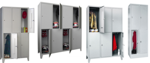PAVOY Armadio spogliatoio Basis grigio chiaro con fino a 20 scomparti