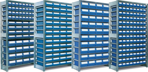 Scaffale con contenitori