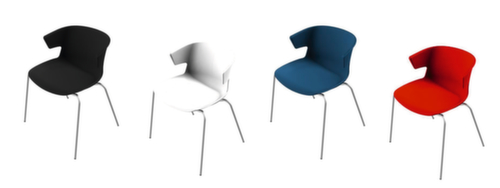 Quadrifoglio Sedia a guscio in plastica COVE con struttura a 4 gambe