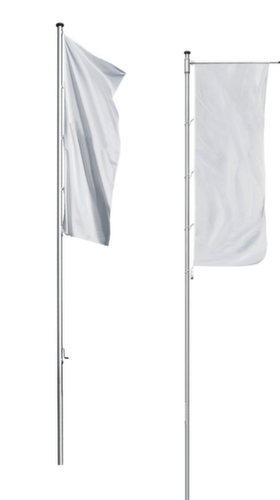 Asta per bandiere con dispositivo di sollevamento interno con manovella