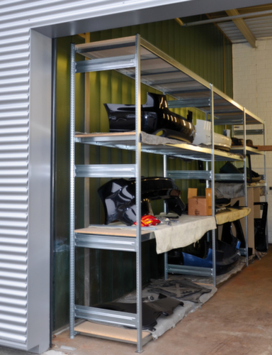 hofe Scaffale a grande campata con ripiani in legno