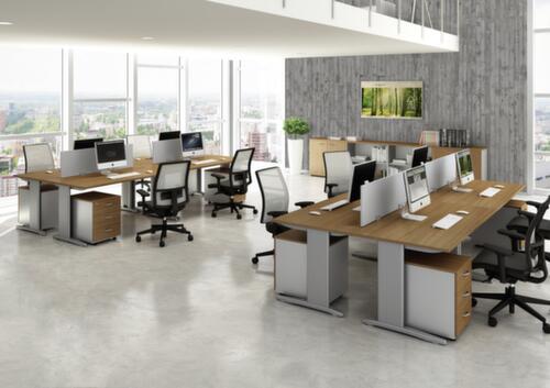 Quadrifoglio Scrivania Practika con struttura a C