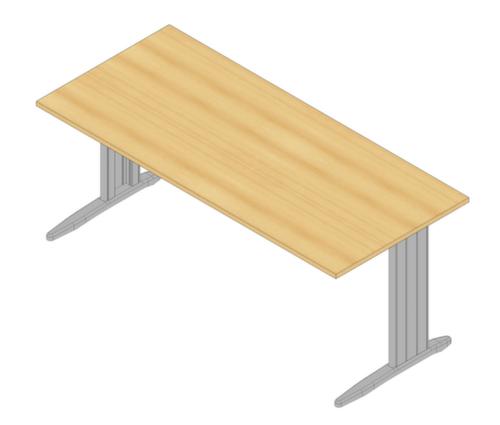 Quadrifoglio Scrivania Practika con struttura a C