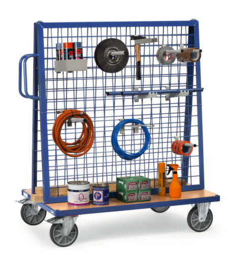 fetra Carrello porta pezzi con pareti reticolari inclinate di 11°, carico max. 600 kg, lunghezza x larghezza superficie di carico 1200 x 800 mm