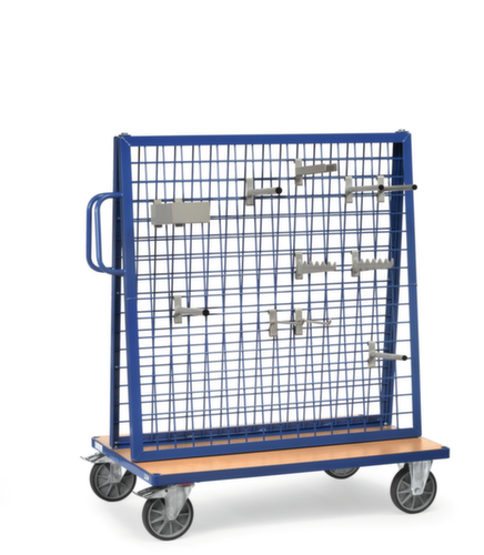 fetra Carrello porta pezzi con pareti reticolari inclinate di 11°, carico max. 600 kg, lunghezza x larghezza superficie di carico 1200 x 800 mm