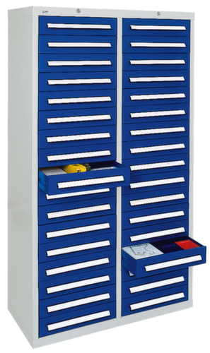 stumpf Cassettiera ST 420, 34 cassetto(i), RAL7035 grigio luce/RAL5010 blu genziana