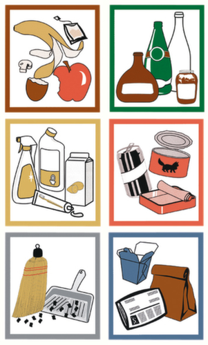 stumpf Set di adesivi per contenitore per materiali riciclabili