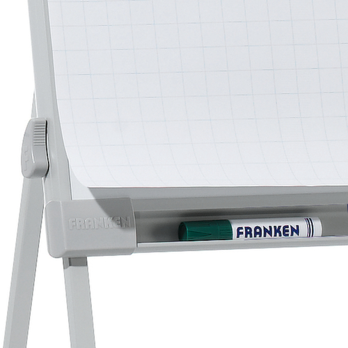 Franken lavagna portablocco PRO Deluxe Standard con 2 fermafogli,altezza 1100 - 1880 mm