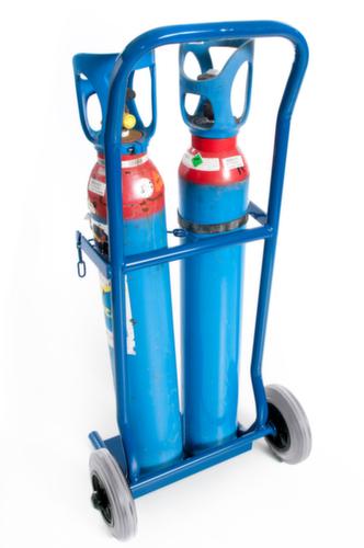 Rollcart Carrello portabottiglie, per bombola 2 x 10 l, gommatura in TPE