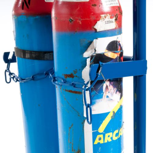 Rollcart Carrello portabottiglie, per bombola 2 x 10 l, gommatura in TPE