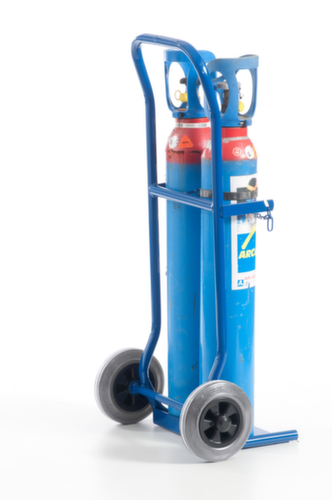 Rollcart Carrello portabottiglie, per bombola 2 x 10 l, gommatura in TPE