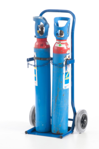 Rollcart Carrello portabottiglie, per bombola 2 x 10 l, gommatura in TPE