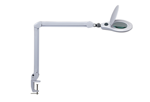 Lampada con lente di ingrandimento a LED dimmerabile, luce bianco freddo (luce diurna), bianco