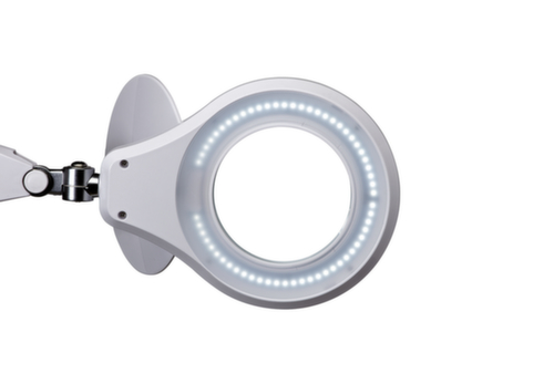 Lampada con lente di ingrandimento a LED dimmerabile, luce bianco freddo (luce diurna), bianco