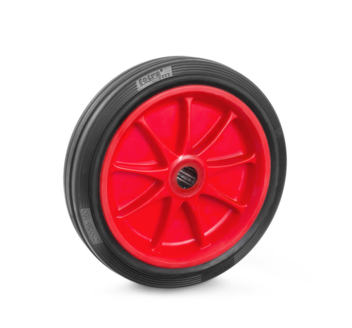 fetra Ruota, carico massimo 300 kg, gommatura in gomma solida