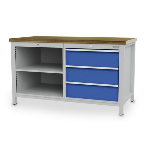 Bedrunka + Hirth Banco da lavoro con struttura in molti colori e piani diversi