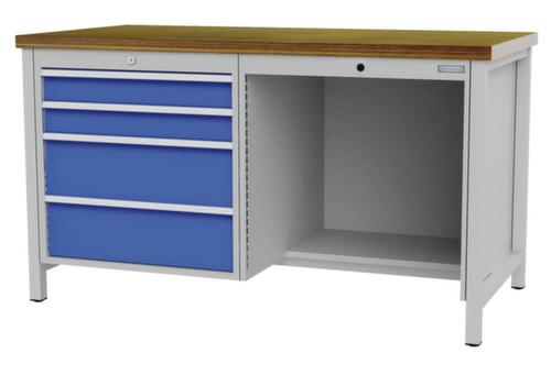 Bedrunka + Hirth Banco da lavoro con struttura in molti colori e piani diversi