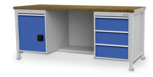 Bedrunka + Hirth Banco da lavoro con struttura in molti colori e piani diversi
