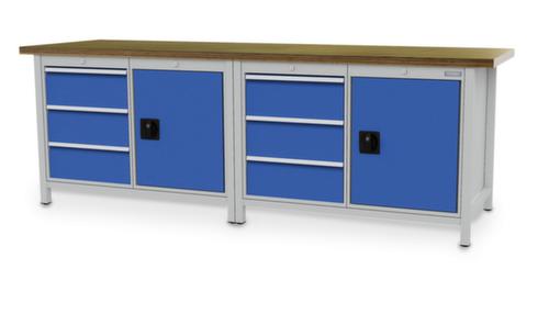 Bedrunka + Hirth Banco da lavoro con struttura in molti colori e piani diversi