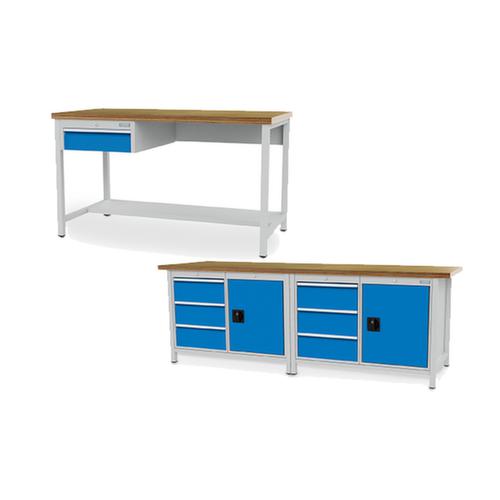 Bedrunka + Hirth Banco da lavoro con struttura in molti colori e piani diversi