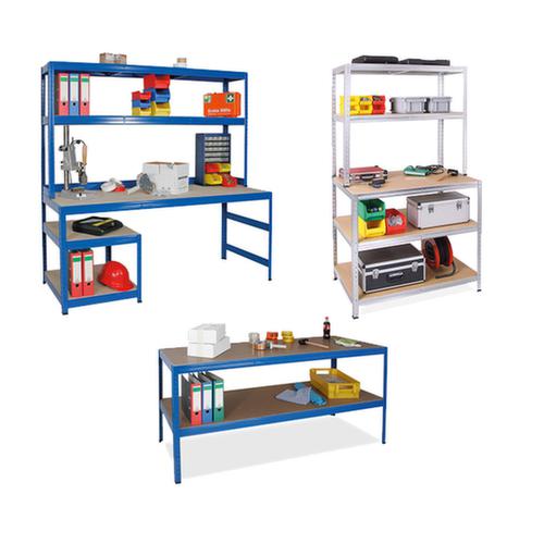 Tavolo di montaggio con ripiani