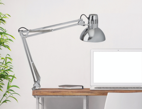 MAUL lampada per scrivania professionali MAULstudy chrome con design retrò, cromo