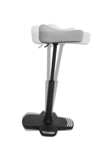 Topstar Sostegno in piedi Sitness Work High Falcon con supporto con bordo inclinabile, altezza sedile 570 - 850 mm, sedile grigio
