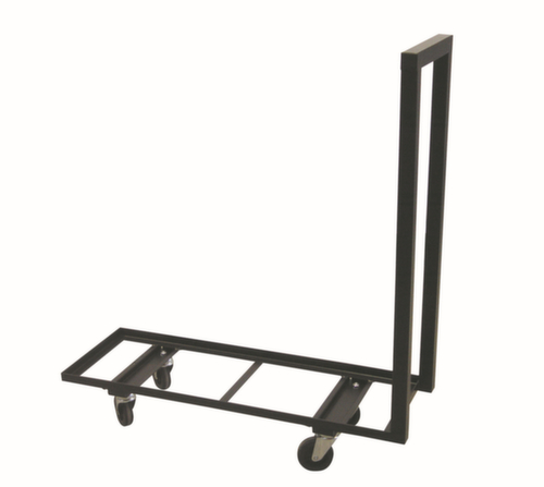 Carrello di trasporto per 3 contenitori di materiale riciclabile, acciaio nero